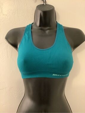 Skechers Women's Teal Racerback Seamless Sports Bra